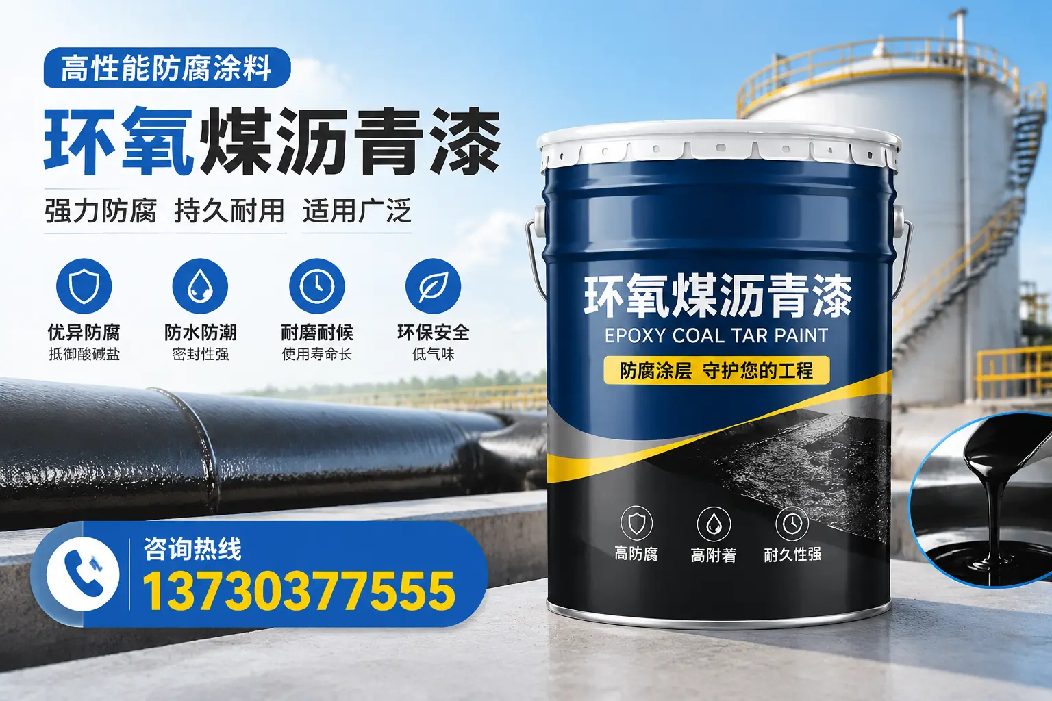 环氧煤沥青漆的耐久性分析,适合新乡的使用场景